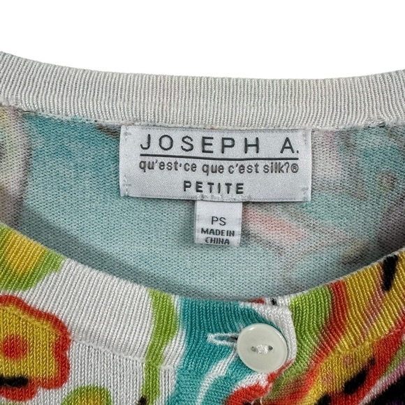 Joseph A. Pastel Paisley Cardigan Sweater, PS - Picture 3 of 9